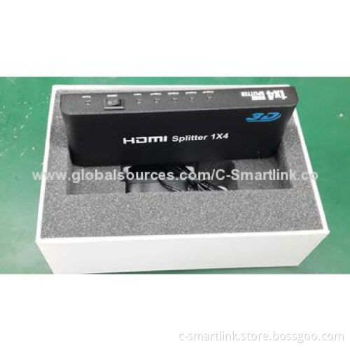 HDMI Splitter 1x4 (HDMI® V1.4), 2 x 4K Supports Resolution, 4-output with HDCP, Supports 3D